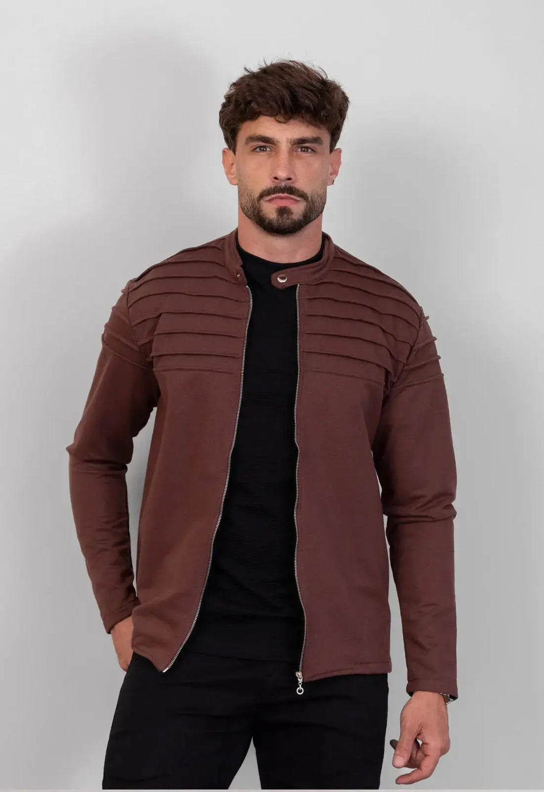 Jaqueta Masculina Moletinho Marrom | MAGNO