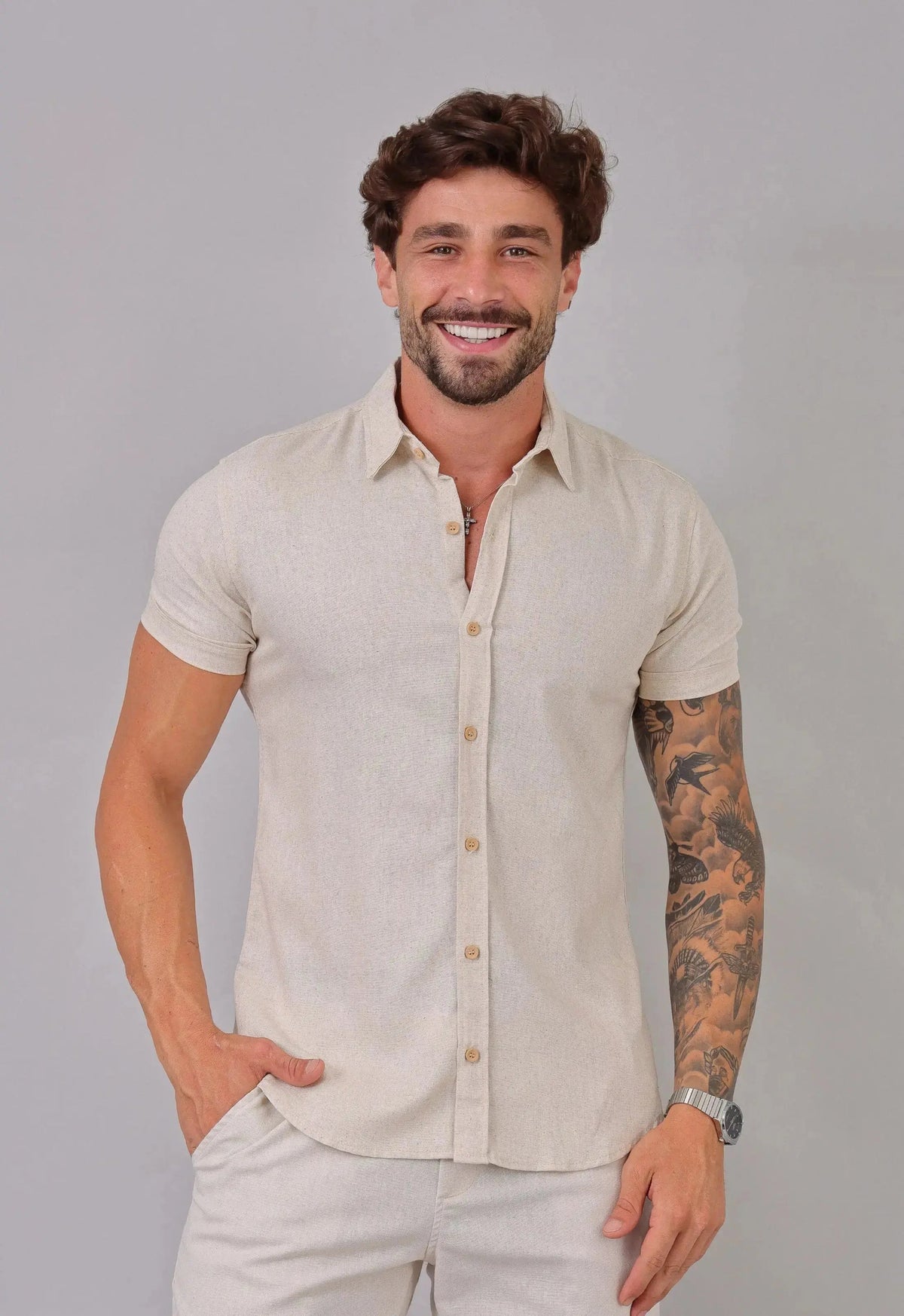 Camisa Masculina Linho com Viscose | MAGNO