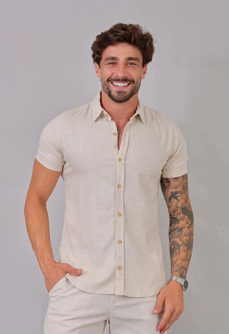Camisa Masculina Linho com Viscose | MAGNO