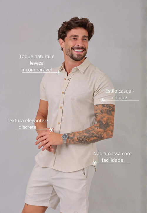 Camisa Masculina Linho com Viscose | MAGNO