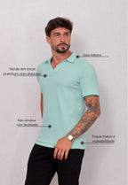 Camisa Polo Italiana Tricot Verde Claro | MAGNO
