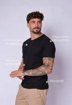 Camiseta Masculina Tricot Preta | MAGNO