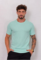 Camiseta Masculina Tricot Verde Claro | MAGNO