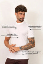 Camiseta Masculina Tricot Xadrez Branca | MAGNO