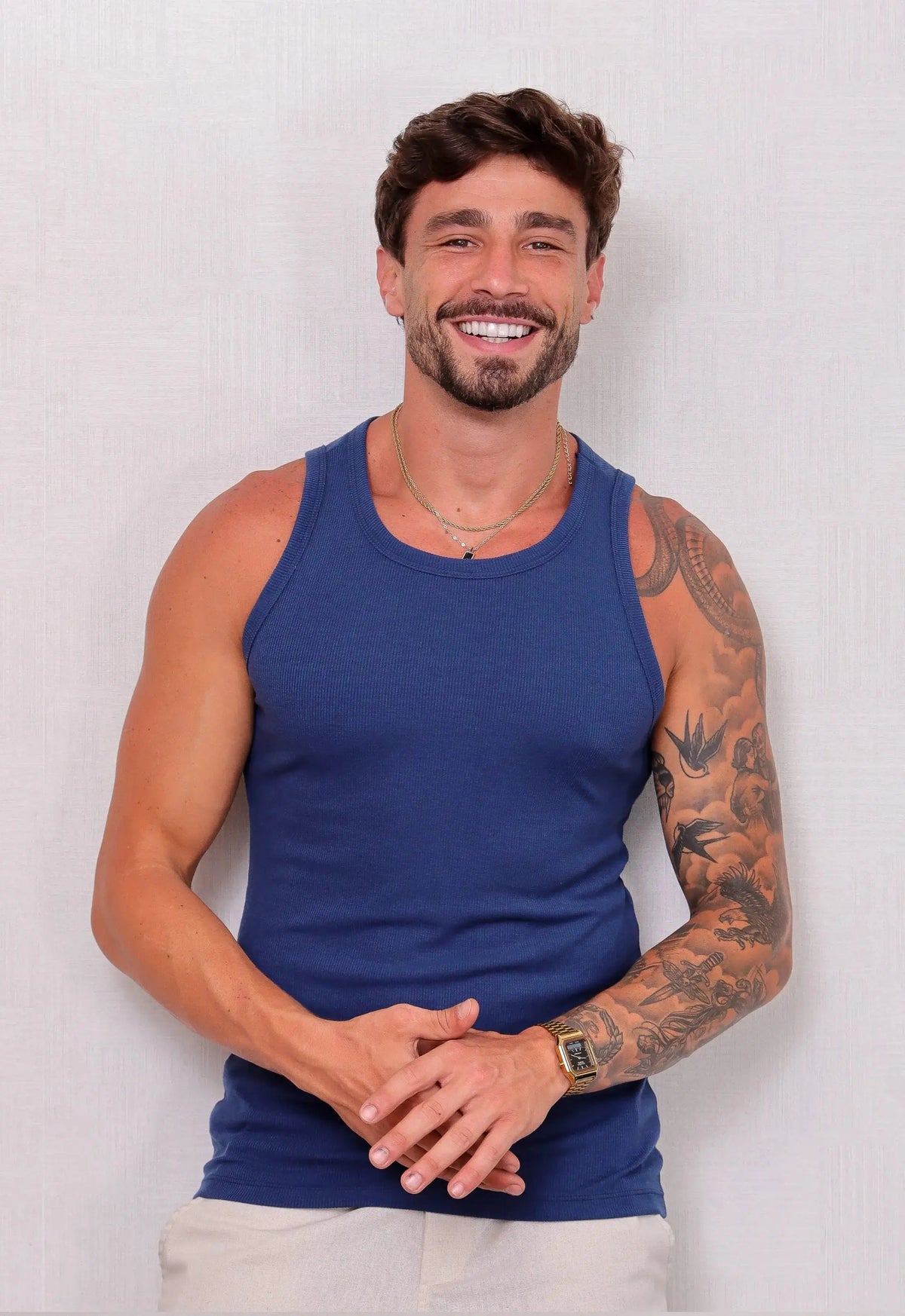 Camiseta Regata Americana Masculina Azul | MAGNO
