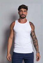 Camiseta Regata Americana Masculina Branca | MAGNO