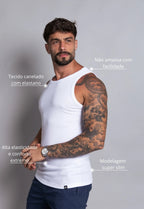 Camiseta Regata Americana Masculina Branca | MAGNO