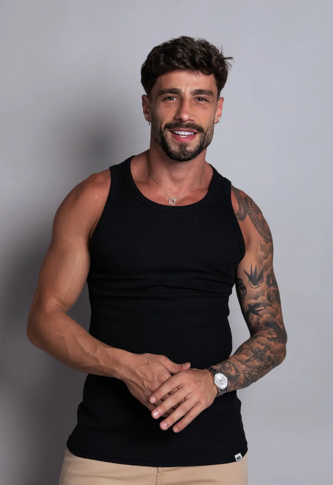 Camiseta Regata Americana Masculina Preta | MAGNO