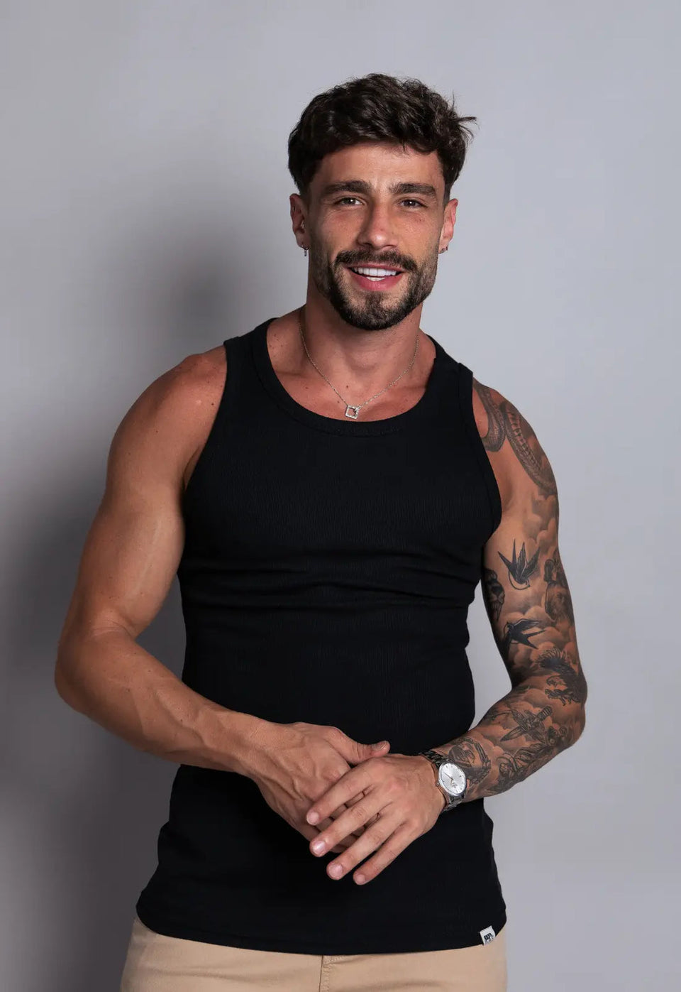 Camiseta Regata Americana Masculina Preta | MAGNO