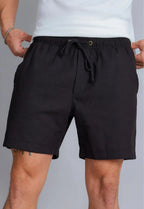 Shorts de Linho Masculino Preto | MAGNO