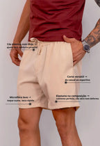 Shorts Masculino Microfibra Bege | MAGNO