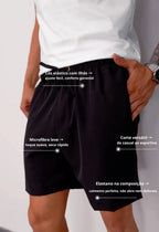 Shorts Masculino Microfibra Preto | MAGNO