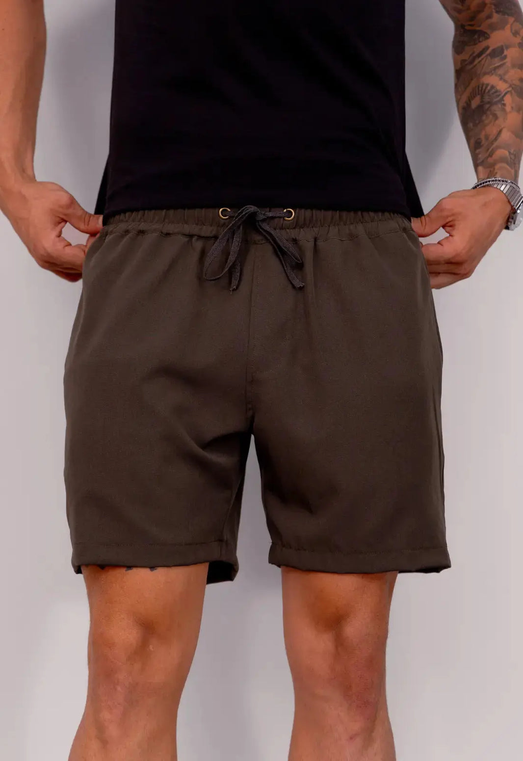 Shorts Masculino Microfibra Verde Escuro | MAGNO