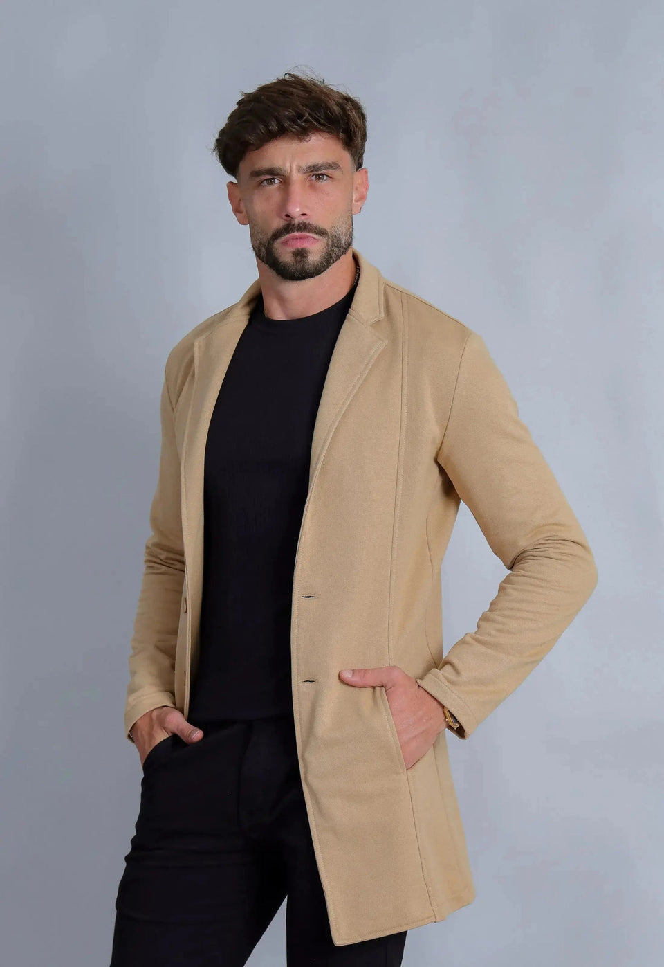 Sobretudo Slim Moletinho Bege | MAGNO